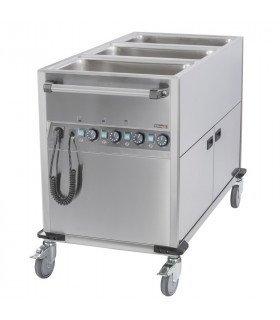 Meuble bain marie à roulette pour bain marie mobile inox professionnel