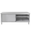 Table de travail Inox 600 avec portes coulissantes 1000 mm C6TTPC100 CASSELIN